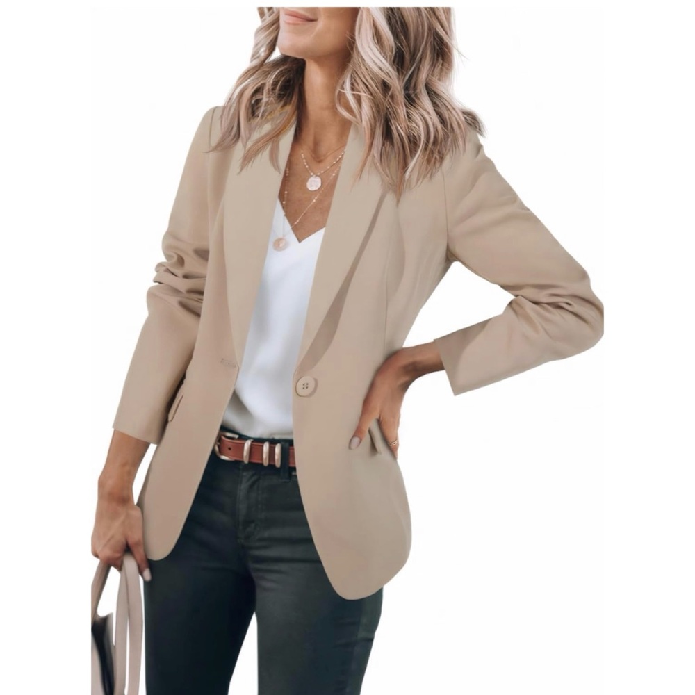 Classic Tan Blazer Plus Size